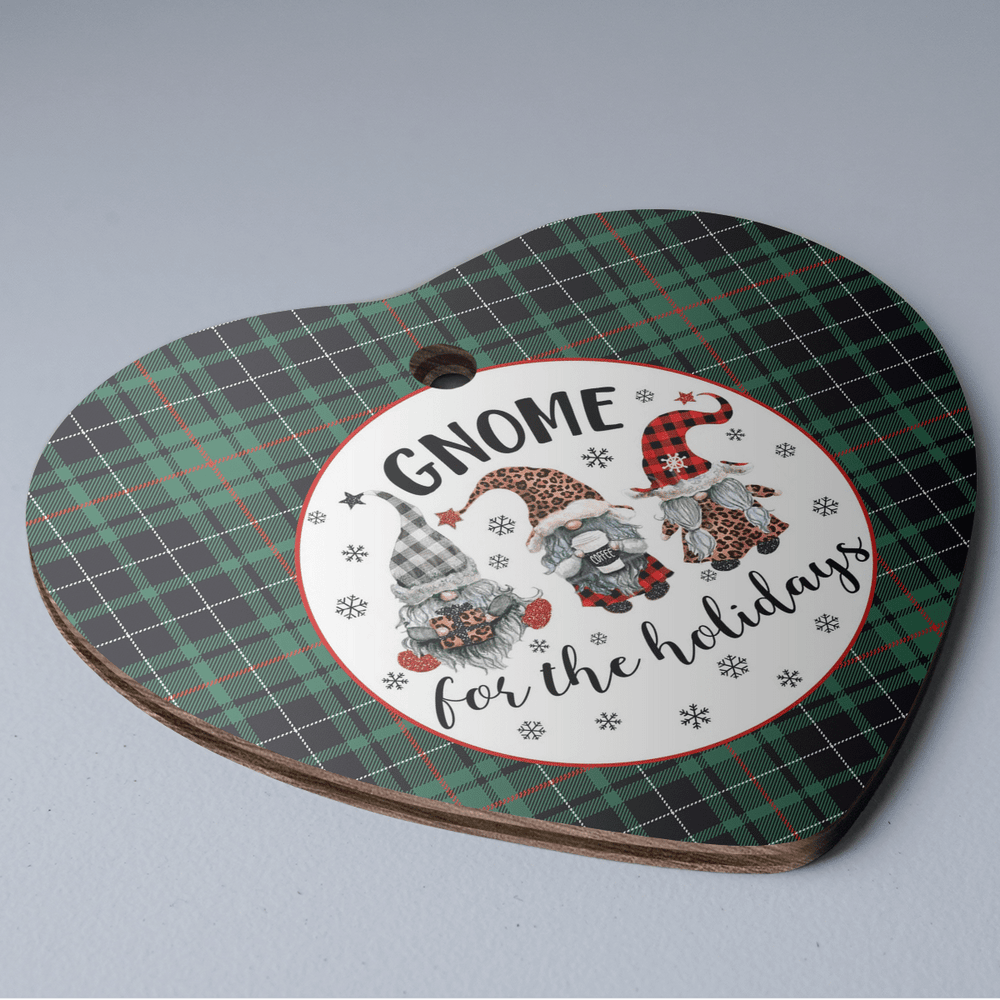Clan MacAulay Hunting Ancient Tartan Tartan Crest Gnome Heart Ceramic Ornament XJ19 MacAulay Hunting Ancient Tartan Tartan Christmas   