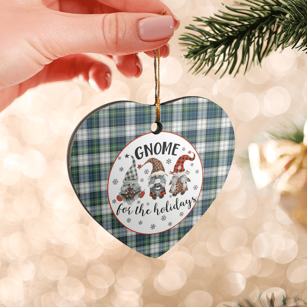 Clan Gordon Dress Ancient Tartan Tartan Crest Gnome Heart Ceramic Ornament XM76 Gordon Dress Ancient Tartan Tartan Christmas   