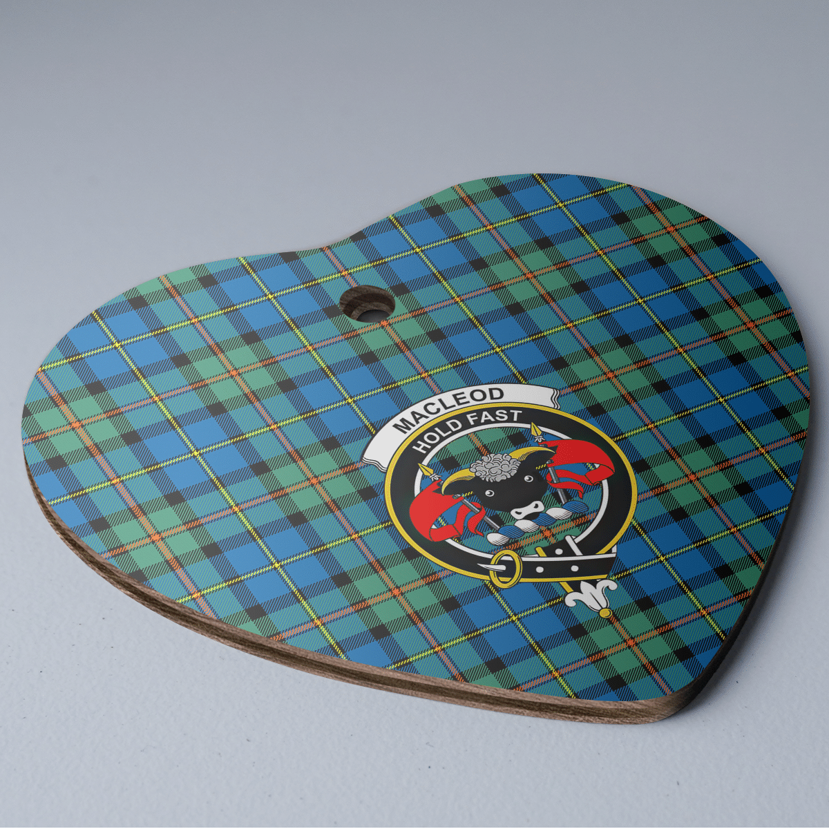 Clan MacLeod of Harris Ancient Tartan Crest Heart Ceramic Ornament OF26 MacLeod of Harris Ancient Tartan Tartan Christmas   