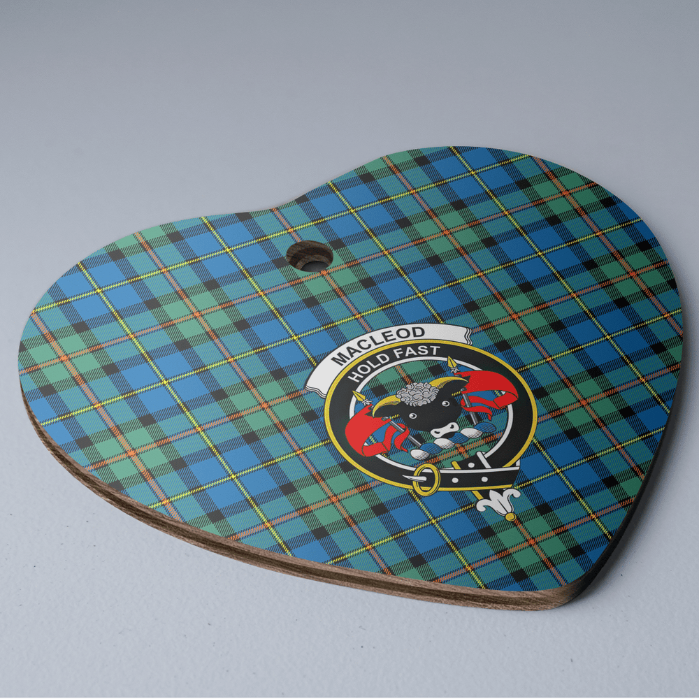 Clan MacLeod of Harris Ancient Tartan Crest Heart Ceramic Ornament OF26 MacLeod of Harris Ancient Tartan Tartan Christmas   