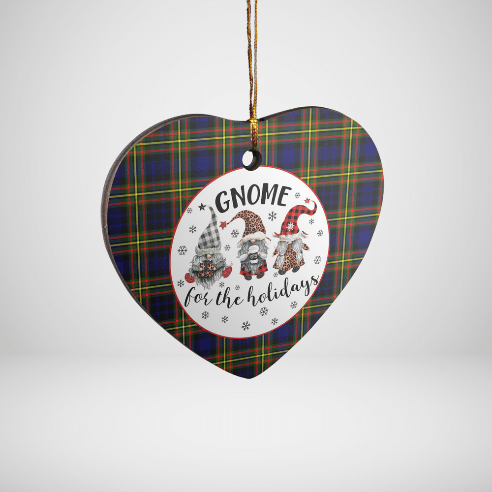 Clan MacLellan Modern Tartan Tartan Crest Gnome Heart Ceramic Ornament WC73 MacLellan Modern Tartan Tartan Christmas   