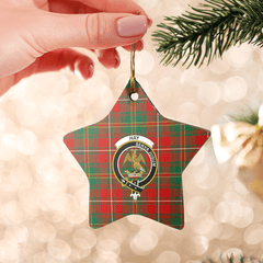 Clan Hay Ancient Tartan Crest Star Ceramic Ornament ET72 Hay Ancient Tartan Tartan Christmas   