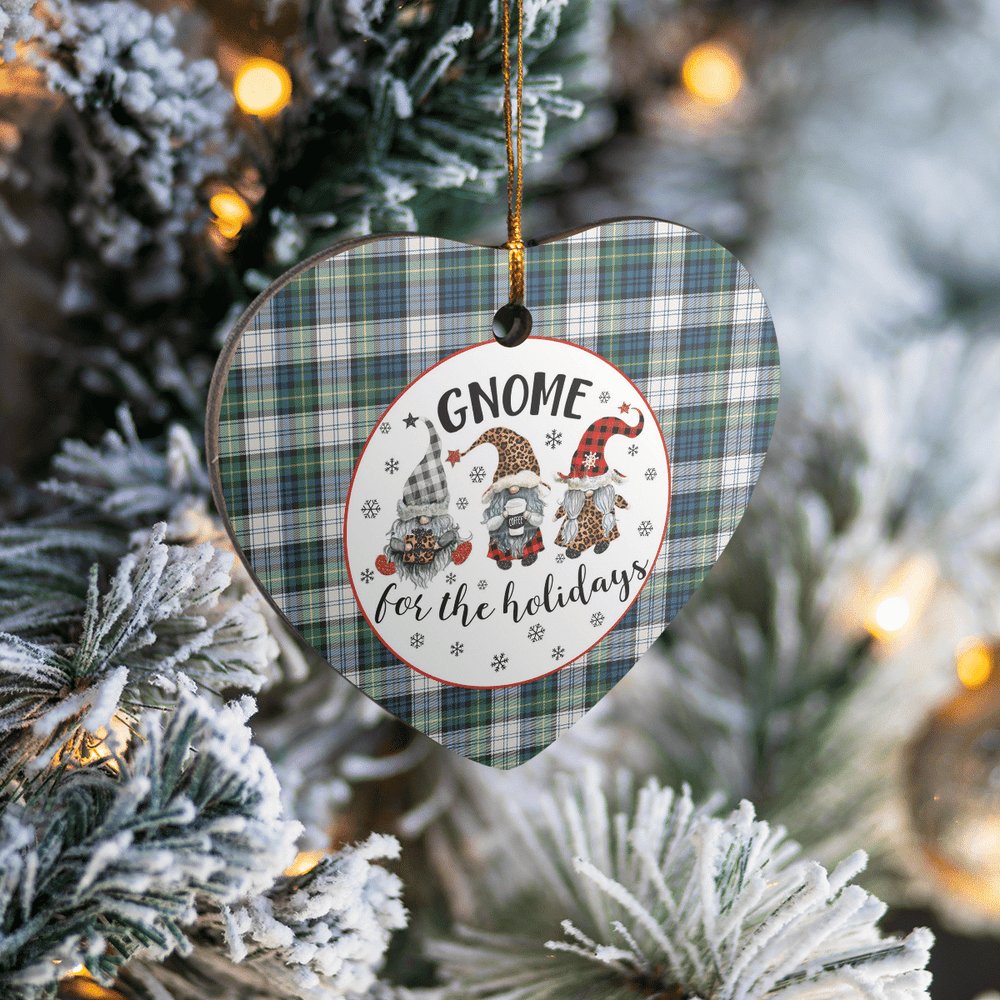 Clan Gordon Dress Ancient Tartan Tartan Crest Gnome Heart Ceramic Ornament XM76 Gordon Dress Ancient Tartan Tartan Christmas   