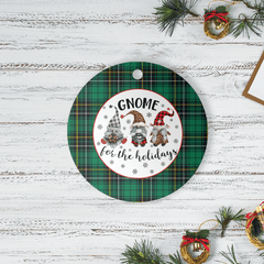 Clan MacAlpin Ancient Tartan Tartan Crest Gnome Round Ceramic Ornament PA59 MacAlpin Ancient Tartan Tartan Christmas   