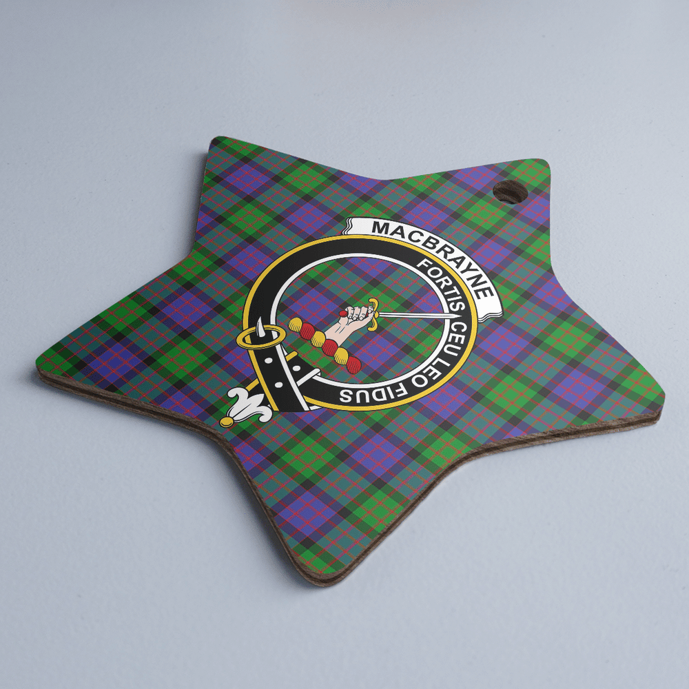 Clan MacBrayne Tartan Crest Star Ceramic Ornament HX76 MacBrayne Tartan Tartan Christmas   
