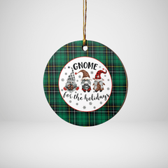 Clan MacAlpin Ancient Tartan Tartan Crest Gnome Round Ceramic Ornament PA59 MacAlpin Ancient Tartan Tartan Christmas   