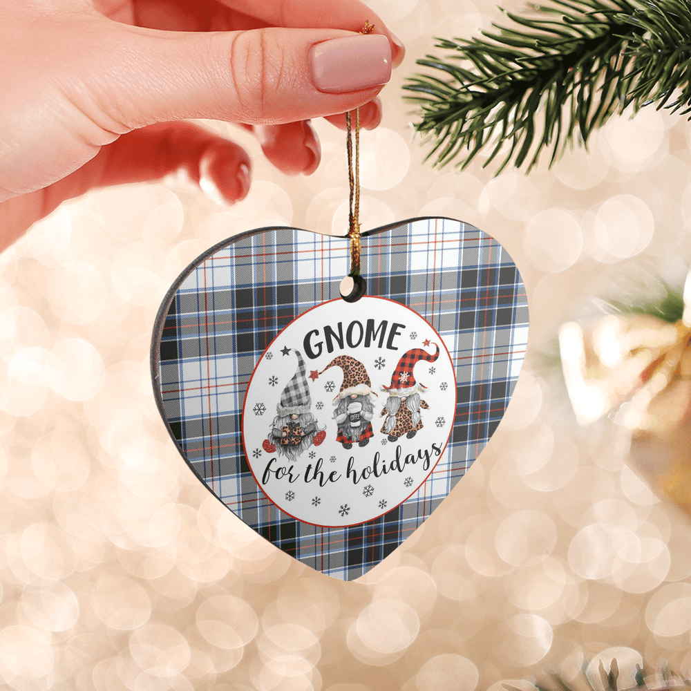 Clan MacRae Dress Modern Tartan Tartan Crest Gnome Heart Ceramic Ornament UC81 MacRae Dress Modern Tartan Tartan Christmas   
