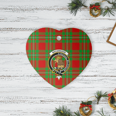 Clan MacGregor Modern Tartan Crest Heart Ceramic Ornament LL71 MacGregor Modern Tartan Tartan Christmas   