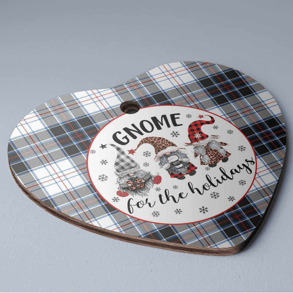 Clan MacRae Dress Modern Tartan Tartan Crest Gnome Heart Ceramic Ornament UC81 MacRae Dress Modern Tartan Tartan Christmas   