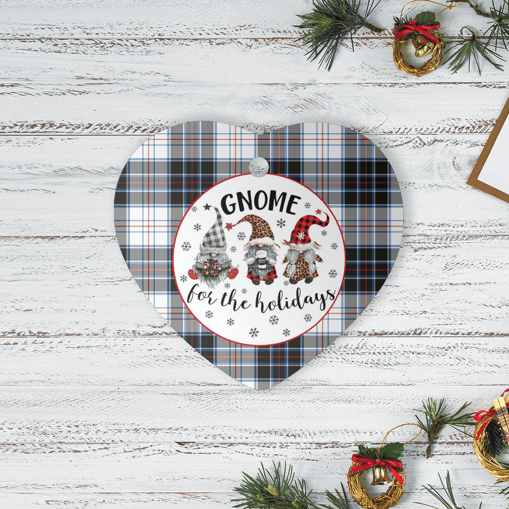 Clan MacRae Dress Modern Tartan Tartan Crest Gnome Heart Ceramic Ornament UC81 MacRae Dress Modern Tartan Tartan Christmas   