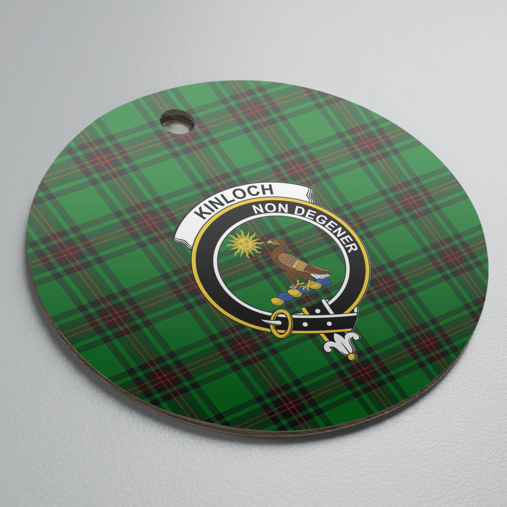 Clan Kinloch Tartan Crest Round Ceramic Ornament WB68 Kinloch Tartan Tartan Christmas   