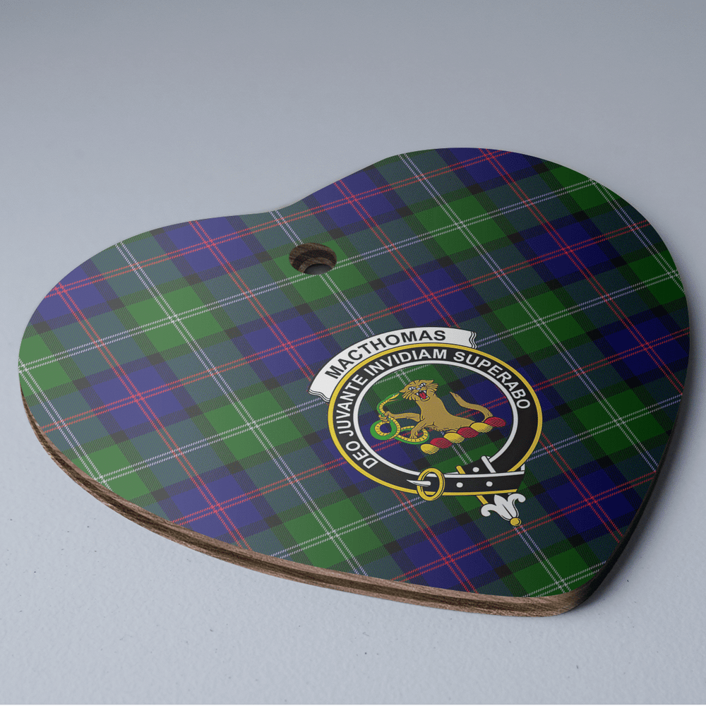 Clan MacThomas Modern Tartan Crest Heart Ceramic Ornament DY11 MacThomas Modern Tartan Tartan Christmas   