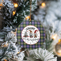Clan MacDonald Ancient Tartan Tartan Crest Gnome Round Ceramic Ornament YR79 MacDonald Ancient Tartan Tartan Christmas   
