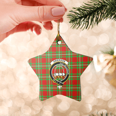 Clan Grierson Tartan Crest Star Ceramic Ornament ZC89 Grierson Tartan Tartan Christmas   