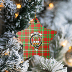 Clan Grierson Tartan Crest Star Ceramic Ornament ZC89 Grierson Tartan Tartan Christmas   