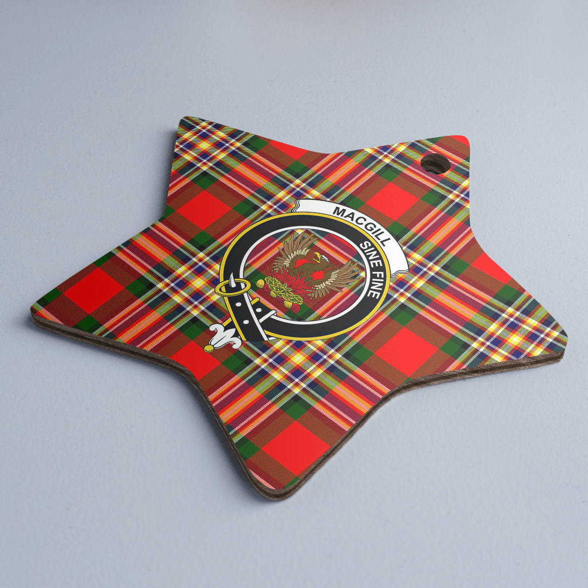 Clan MacGill Modern Tartan Crest Star Ceramic Ornament ND71 MacGill Modern Tartan Tartan Christmas   