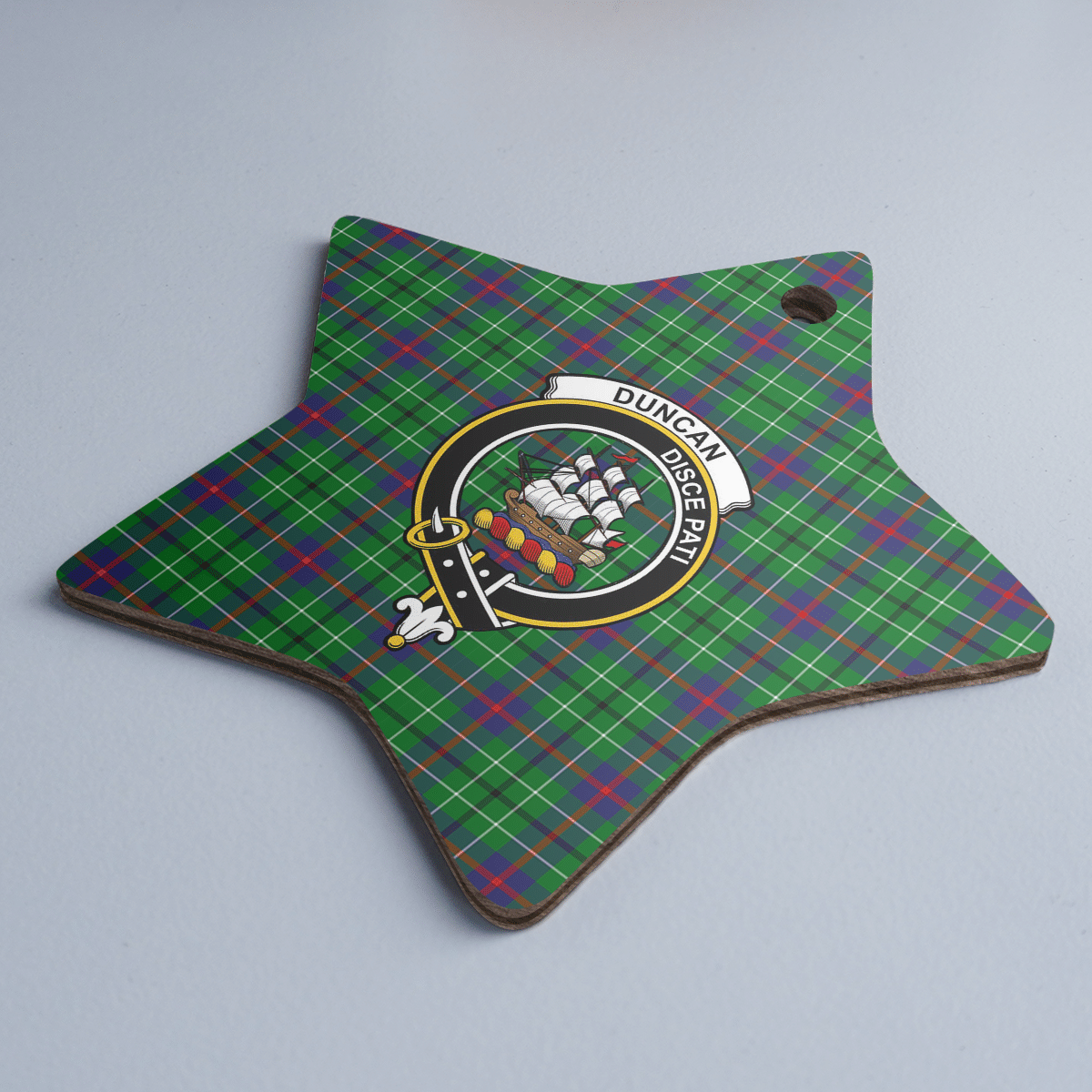 Clan Duncan Ancient Tartan Crest Star Ceramic Ornament ZA74 Duncan Ancient Tartan Tartan Christmas   