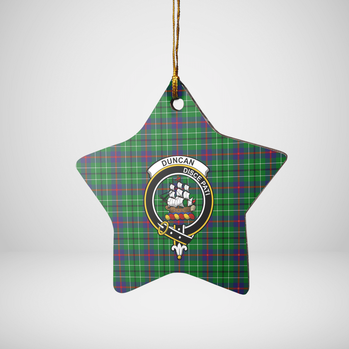 Clan Duncan Ancient Tartan Crest Star Ceramic Ornament ZA74 Duncan Ancient Tartan Tartan Christmas   
