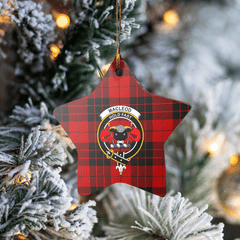 Clan MacLeod of Raasay Tartan Crest Star Ceramic Ornament UZ80 MacLeod of Raasay Tartan Tartan Christmas   