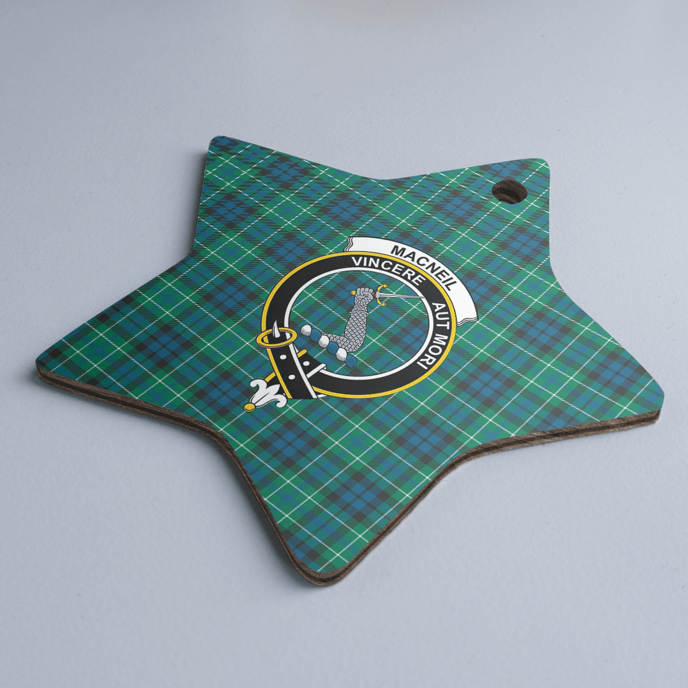 Clan MacNeill of Colonsay Ancient Tartan Crest Star Ceramic Ornament IT13 MacNeill of Colonsay Ancient Tartan Tartan Christmas   