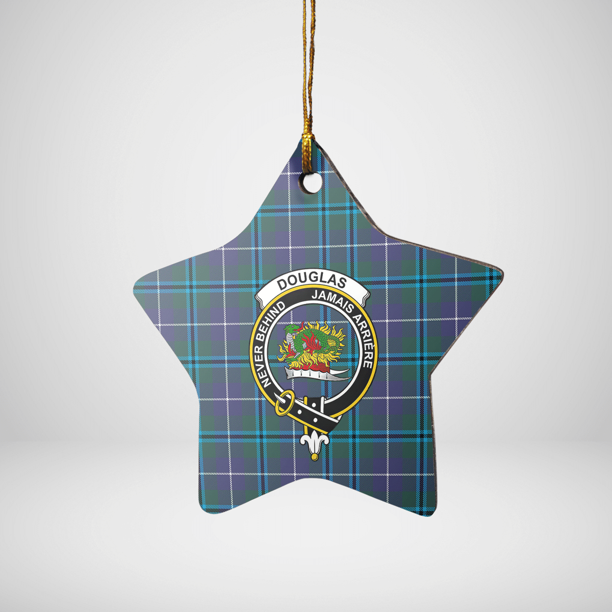 Clan Douglas Modern Tartan Crest Star Ceramic Ornament OQ77 Douglas Modern Tartan Tartan Christmas   