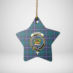Clan Douglas Modern Tartan Crest Star Ceramic Ornament OQ77 Douglas Modern Tartan Tartan Christmas   