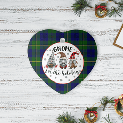 Clan Johnston Modern Tartan Tartan Crest Gnome Heart Ceramic Ornament MG15 Johnston Modern Tartan Tartan Christmas   