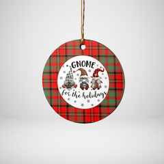 Clan Macnish Modern Tartan Tartan Crest Gnome Round Ceramic Ornament DJ22 Macnish Modern Tartan Tartan Christmas   