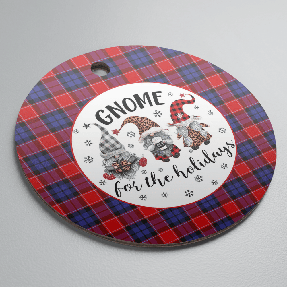 Clan Haldane 1 Tartan Tartan Crest Gnome Round Ceramic Ornament ZJ45 Haldane 1 Tartan Tartan Christmas   