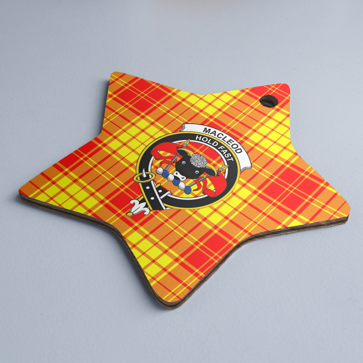 Clan MacMillan Tartan Crest Star Ceramic Ornament LG94 MacMillan Tartan Tartan Christmas   