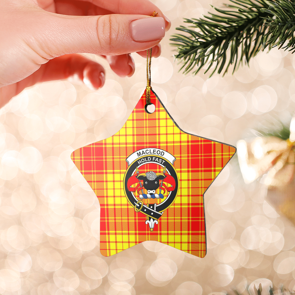 Clan MacMillan Tartan Crest Star Ceramic Ornament LG94 MacMillan Tartan Tartan Christmas   