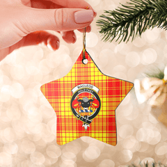 Clan MacMillan Tartan Crest Star Ceramic Ornament LG94 MacMillan Tartan Tartan Christmas   