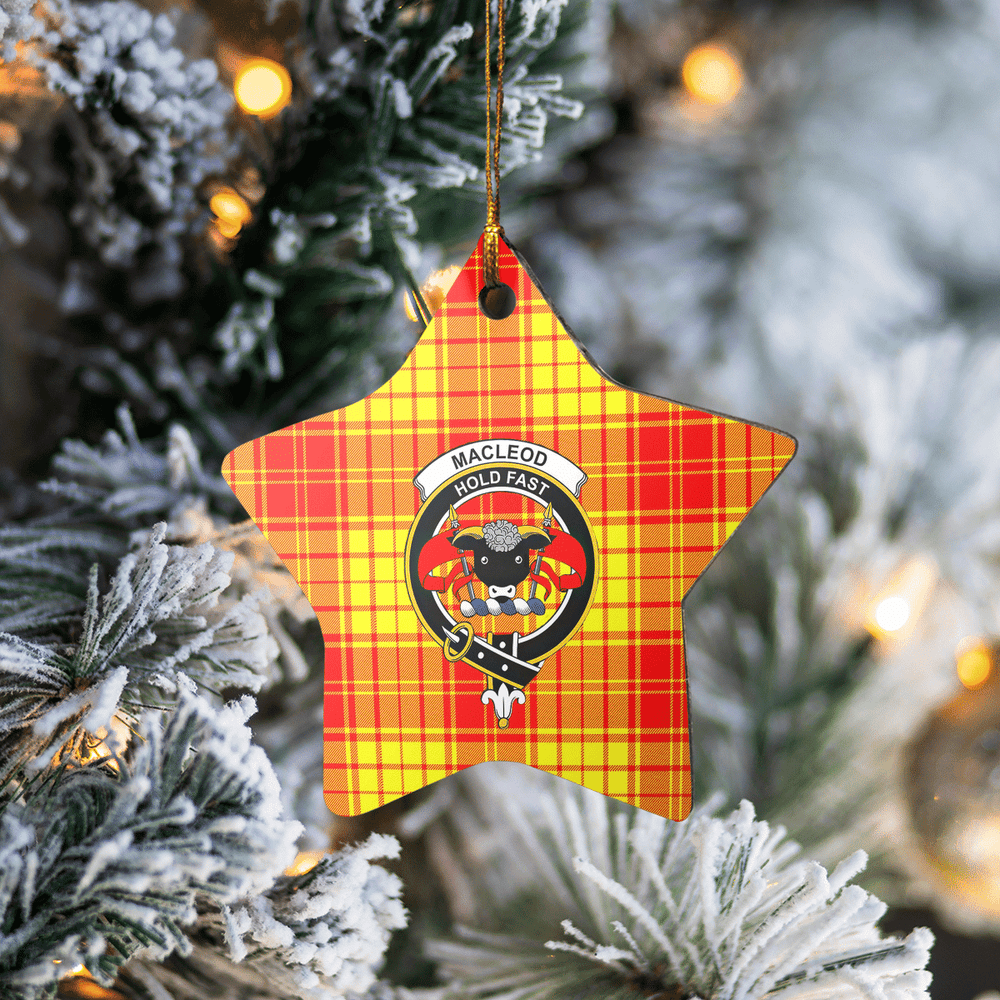 Clan MacMillan Tartan Crest Star Ceramic Ornament LG94 MacMillan Tartan Tartan Christmas   