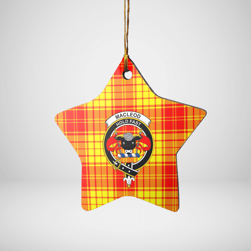 Clan MacMillan Tartan Crest Star Ceramic Ornament LG94 MacMillan Tartan Tartan Christmas   