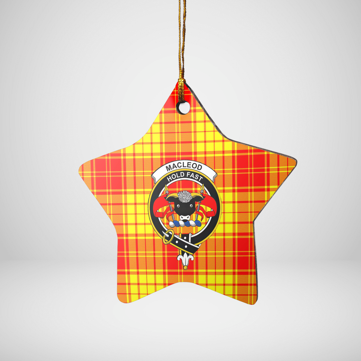 Clan MacMillan Tartan Crest Star Ceramic Ornament LG94 MacMillan Tartan Tartan Christmas   