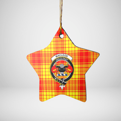 Clan MacMillan Tartan Crest Star Ceramic Ornament LG94 MacMillan Tartan Tartan Christmas   