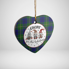 Clan Johnston Modern Tartan Tartan Crest Gnome Heart Ceramic Ornament MG15 Johnston Modern Tartan Tartan Christmas   