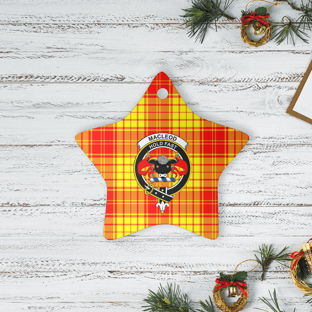 Clan MacMillan Tartan Crest Star Ceramic Ornament LG94 MacMillan Tartan Tartan Christmas   