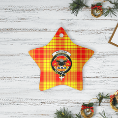 Clan MacMillan Tartan Crest Star Ceramic Ornament LG94 MacMillan Tartan Tartan Christmas   