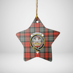 Clan MacLachlan Weathered Tartan Crest Star Ceramic Ornament DI78 MacLachlan Weathered Tartan Tartan Christmas   