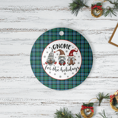 Clan Malcolm Ancient Tartan Tartan Crest Gnome Round Ceramic Ornament JA67 Malcolm Ancient Tartan Tartan Christmas   