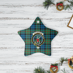 Clan Colquhoun Ancient Tartan Crest Star Ceramic Ornament GS28 Colquhoun Ancient Tartan Tartan Christmas   