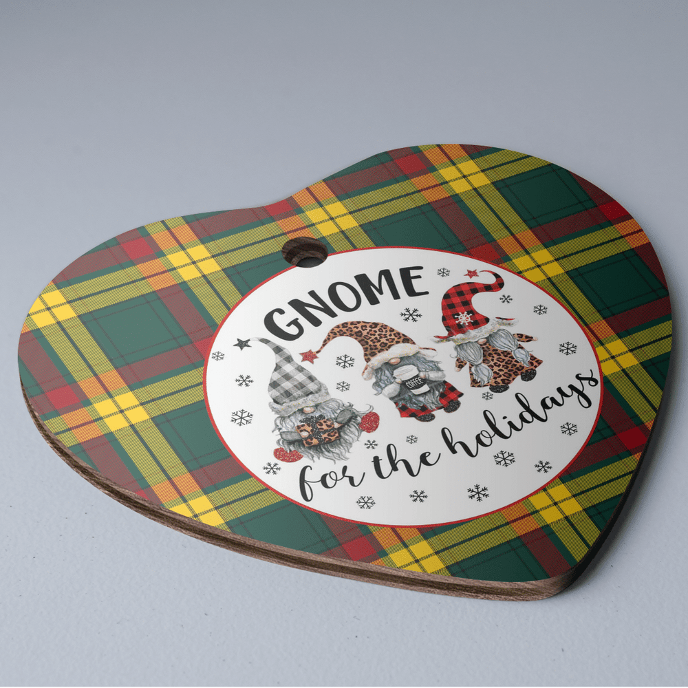 Clan MacMillan Old Modern Tartan Tartan Crest Gnome Heart Ceramic Ornament JT76 MacMillan Old Modern Tartan Tartan Christmas   