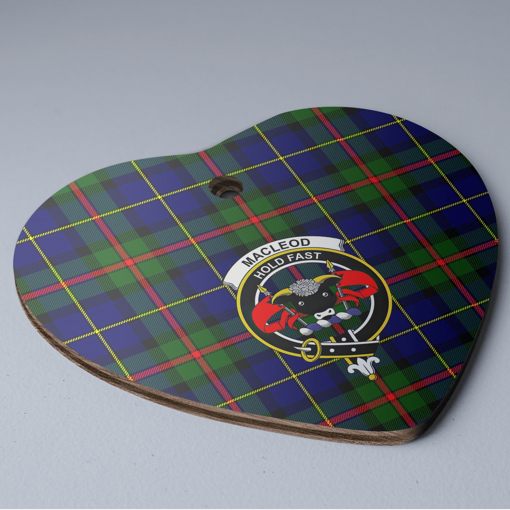 Clan MacLeod of Harris Modern Tartan Crest Heart Ceramic Ornament MC54 MacLeod of Harris Modern Tartan Tartan Christmas   