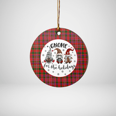 Clan MacAlister Modern Tartan Tartan Crest Gnome Round Ceramic Ornament XC89 MacAlister Modern Tartan Tartan Christmas   