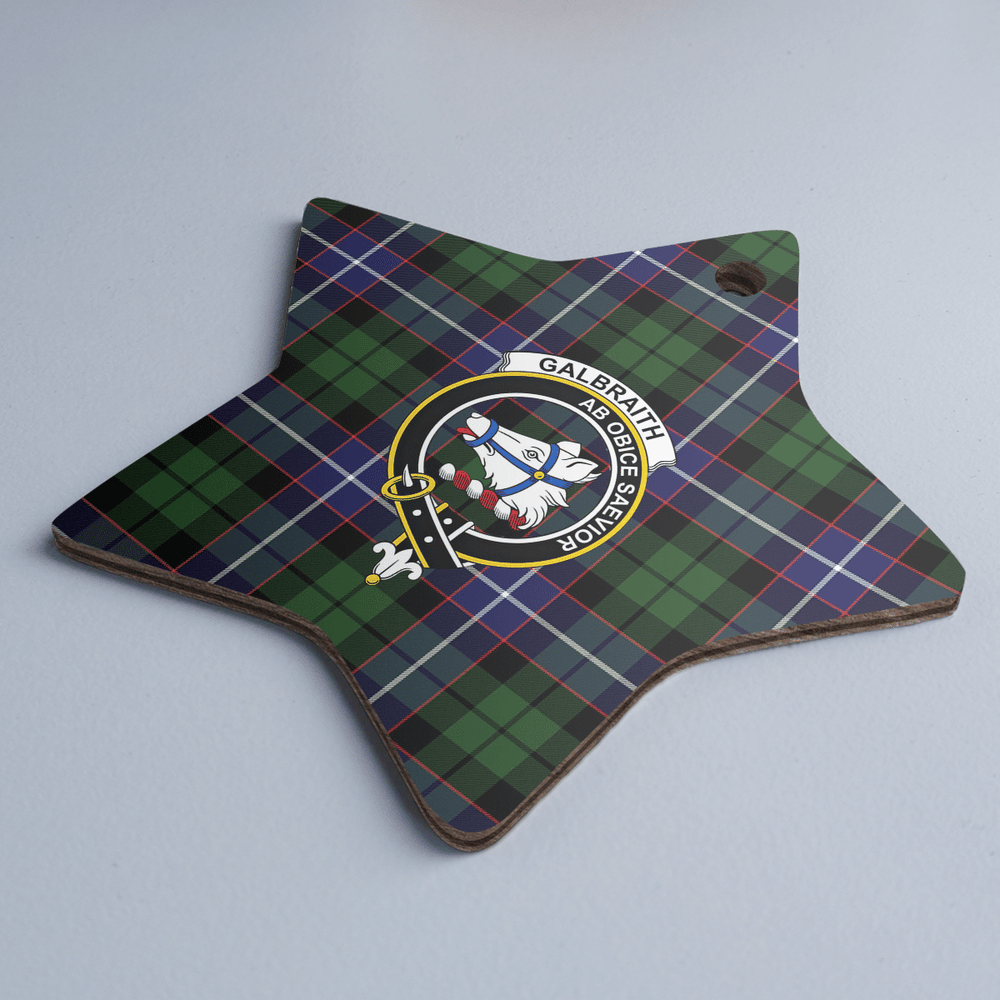 Clan Galbraith Modern Tartan Crest Star Ceramic Ornament IT82 Galbraith Modern Tartan Tartan Christmas   