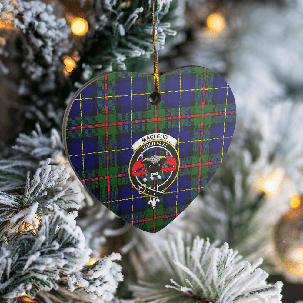 Clan MacLeod of Harris Modern Tartan Crest Heart Ceramic Ornament MC54 MacLeod of Harris Modern Tartan Tartan Christmas   