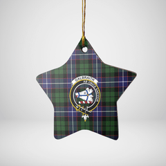 Clan Galbraith Modern Tartan Crest Star Ceramic Ornament IT82 Galbraith Modern Tartan Tartan Christmas   