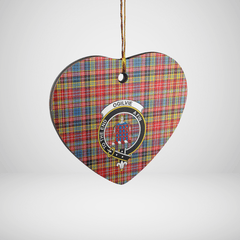 Clan Ogilvie of Airlie Ancient Tartan Crest Heart Ceramic Ornament HZ47 Ogilvie of Airlie Ancient Tartan Tartan Christmas   
