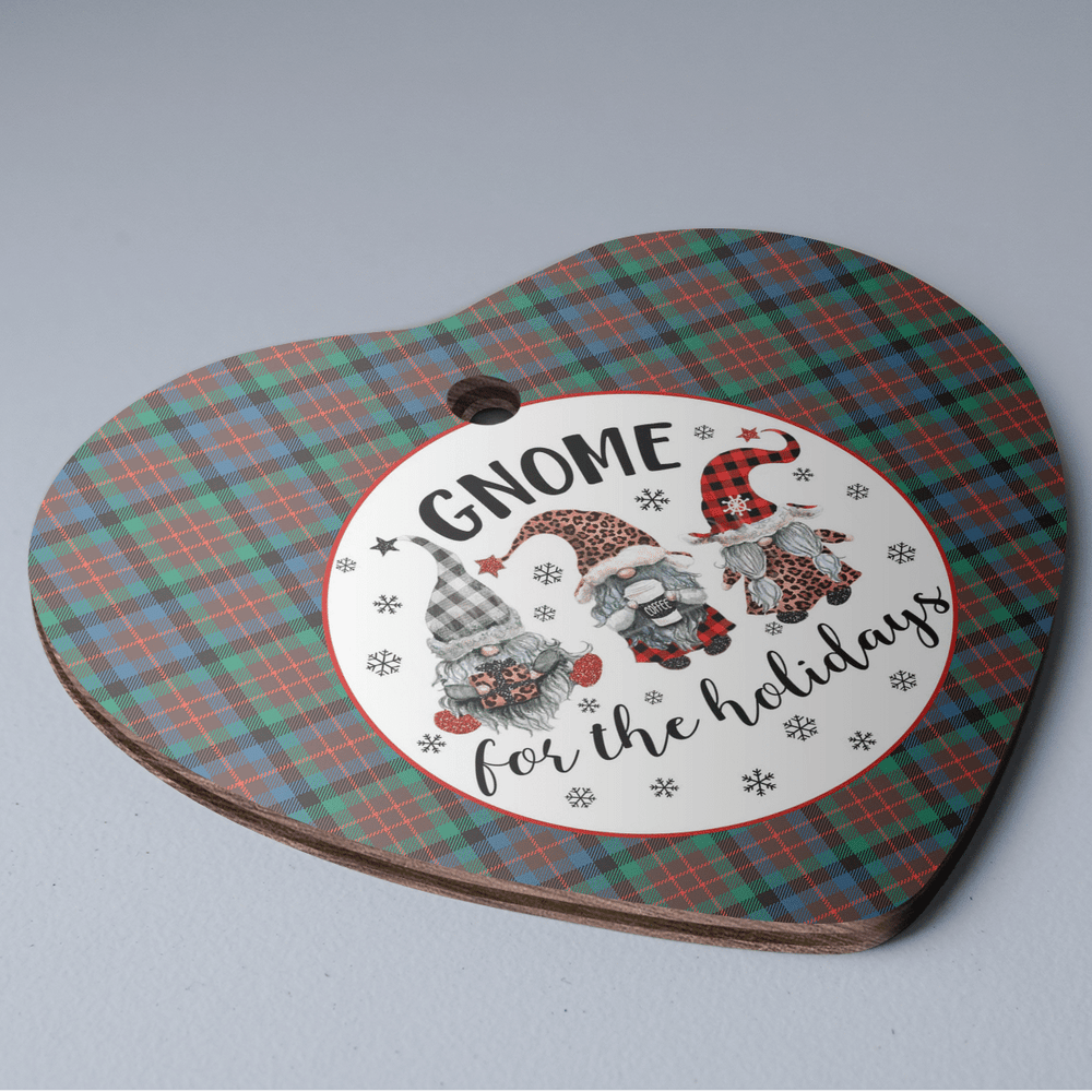 Clan MacDuff Hunting Ancient Tartan Tartan Crest Gnome Heart Ceramic Ornament UQ72 MacDuff Hunting Ancient Tartan Tartan Christmas   